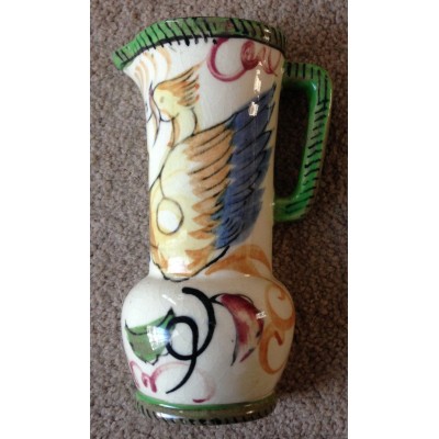 Vintage  Wall Pocket Pitcher  With Bird Made in Japan   263850266561